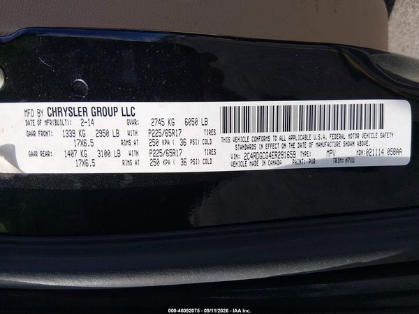 2014 DODGE GRAND CARAVAN SXT