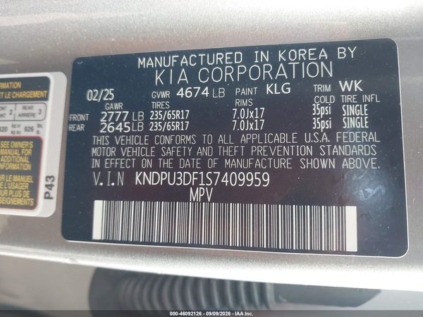 2025 KIA SPORTAGE LX — I9