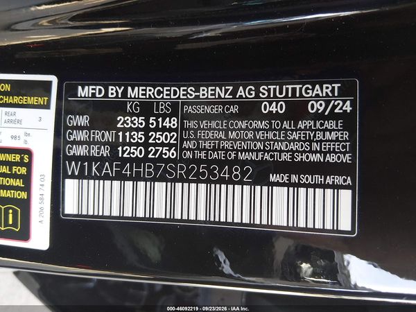 2025 MERCEDES-BENZ C 300 C300 4MATIC — I9