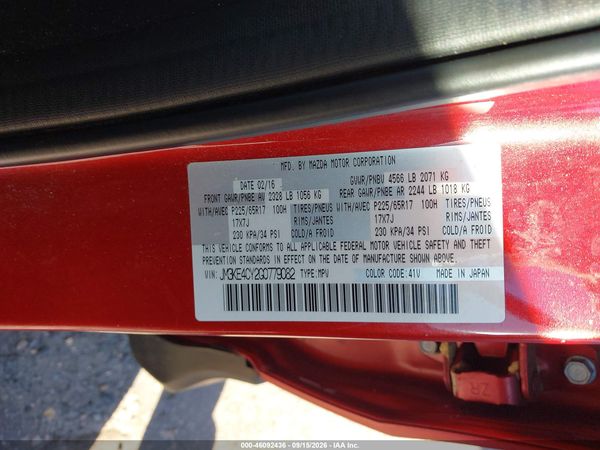 2016 MAZDA CX-5 TOURING — I9
