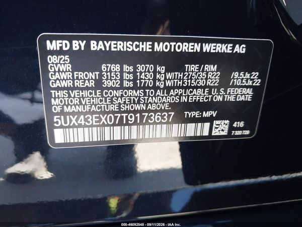 2026 BMW X6 M60I — I9
