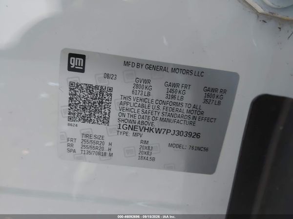 2023 CHEVROLET TRAVERSE AWD LT LEATHER — I9