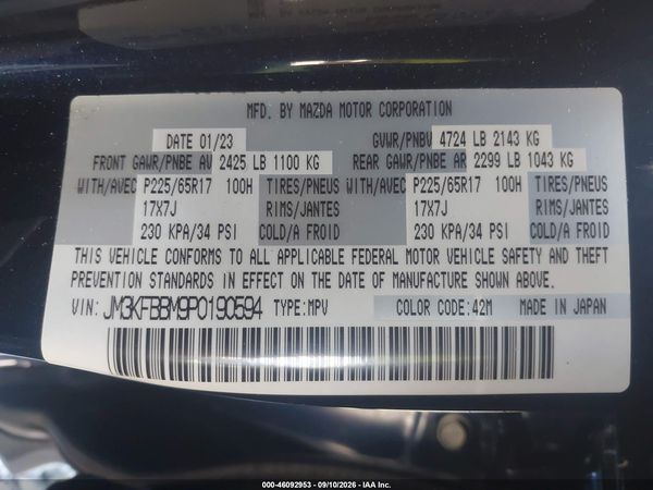 2023 MAZDA CX-5 2.5 S SELECT — I9
