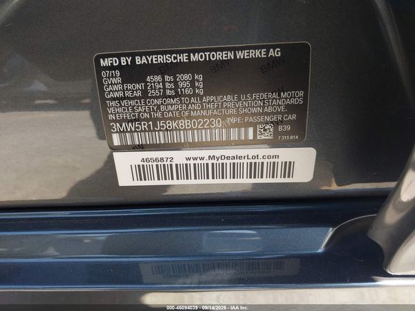 2019 BMW 330I — I9