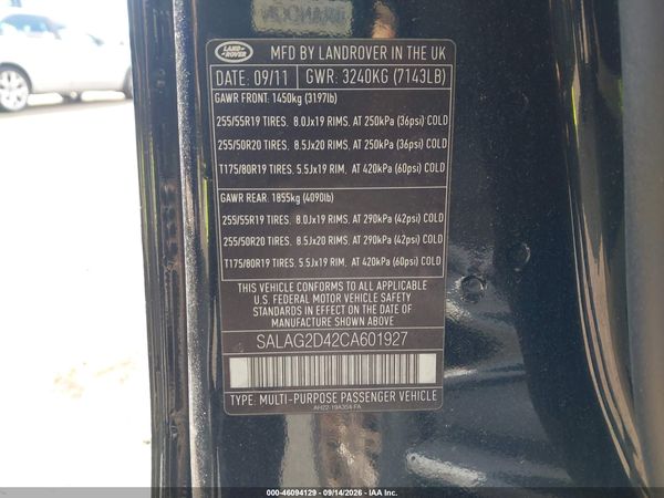 2012 LAND ROVER LR4 HSE — I9