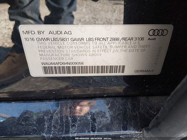2017 AUDI A8 L 3.0T — I9