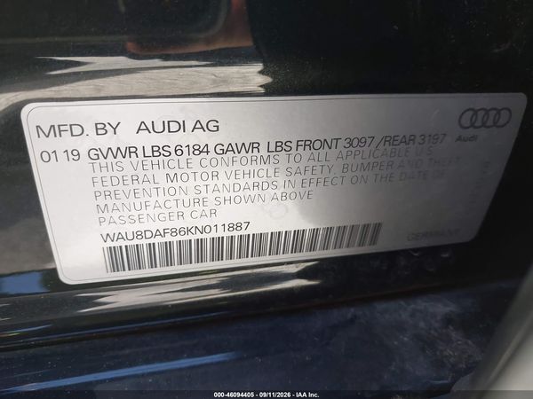 2019 AUDI A8 L 55 — I9