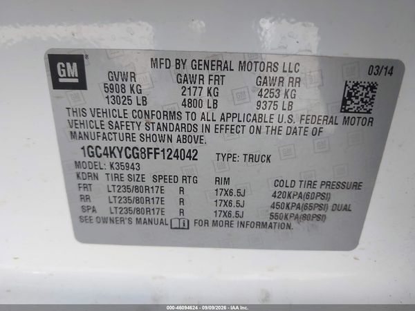 2015 CHEVROLET SILVERADO 3500HD WT — I9