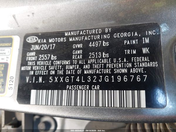 2018 KIA OPTIMA LX — I9