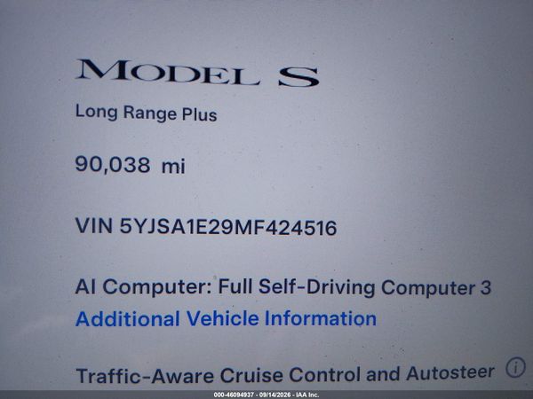 2021 TESLA MODEL S — I7