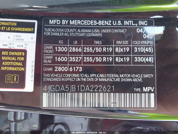 2013 MERCEDES-BENZ ML 350 ML350