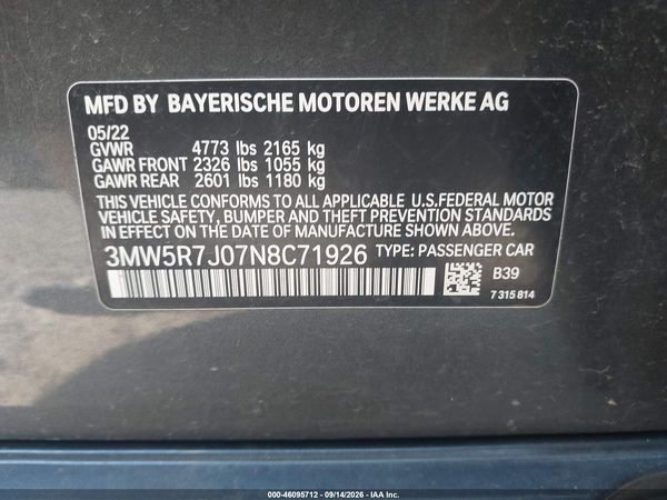 2022 BMW 330I XDRIVE — I9