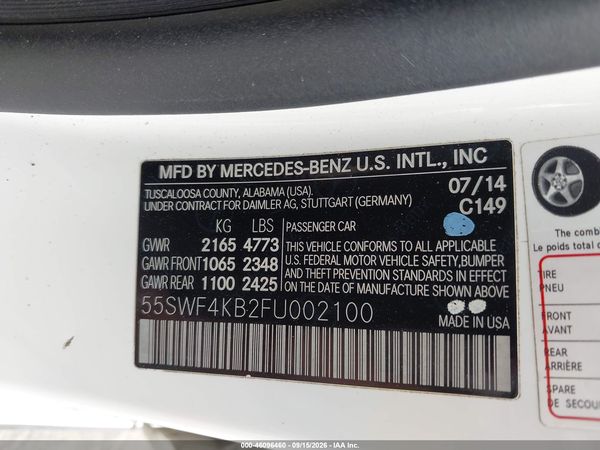 2015 MERCEDES-BENZ C 300 4MATIC — I9