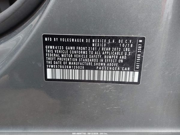 2019 VOLKSWAGEN JETTA 1.4T SEL — I9
