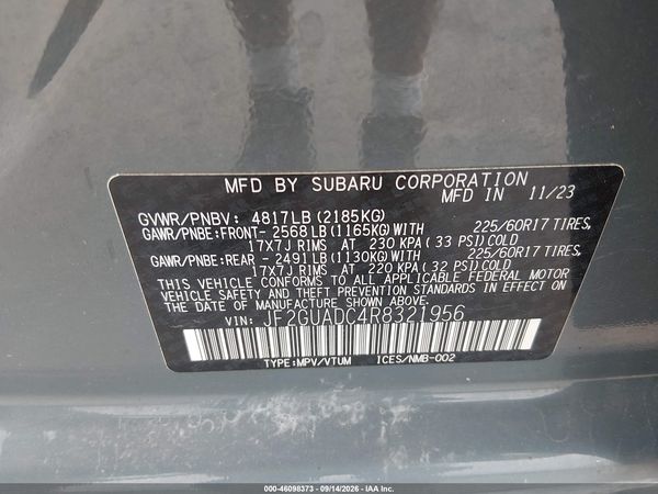 2024 SUBARU CROSSTREK PREMIUM — I9