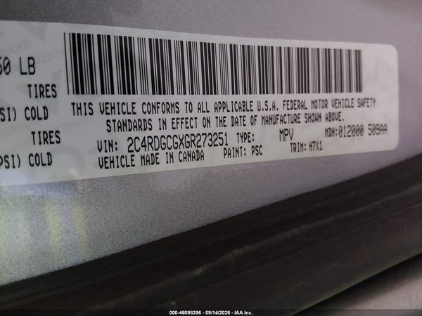 2016 DODGE GRAND CARAVAN SXT