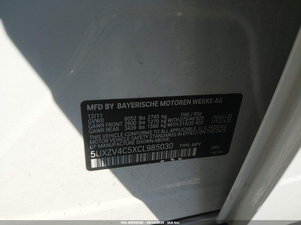 2012 BMW X5 — I9