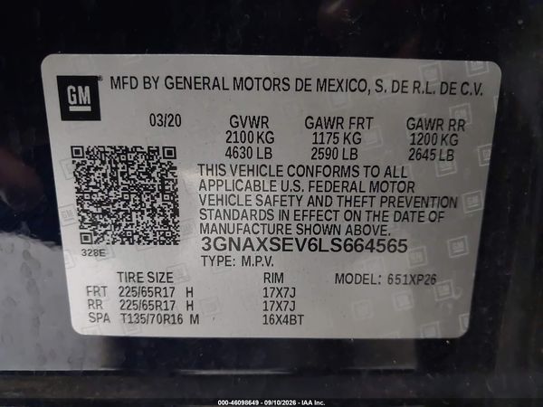 2020 CHEVROLET EQUINOX AWD LS — I9