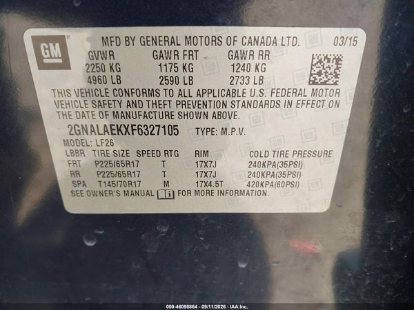 2015 CHEVROLET EQUINOX LS — I9