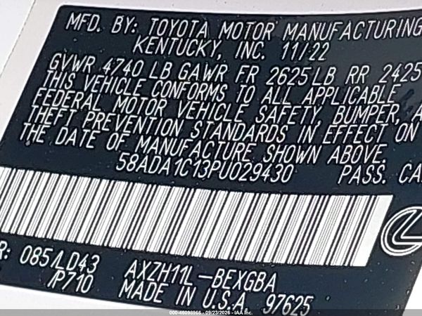 2023 LEXUS ES 300H 300h Premium — I9
