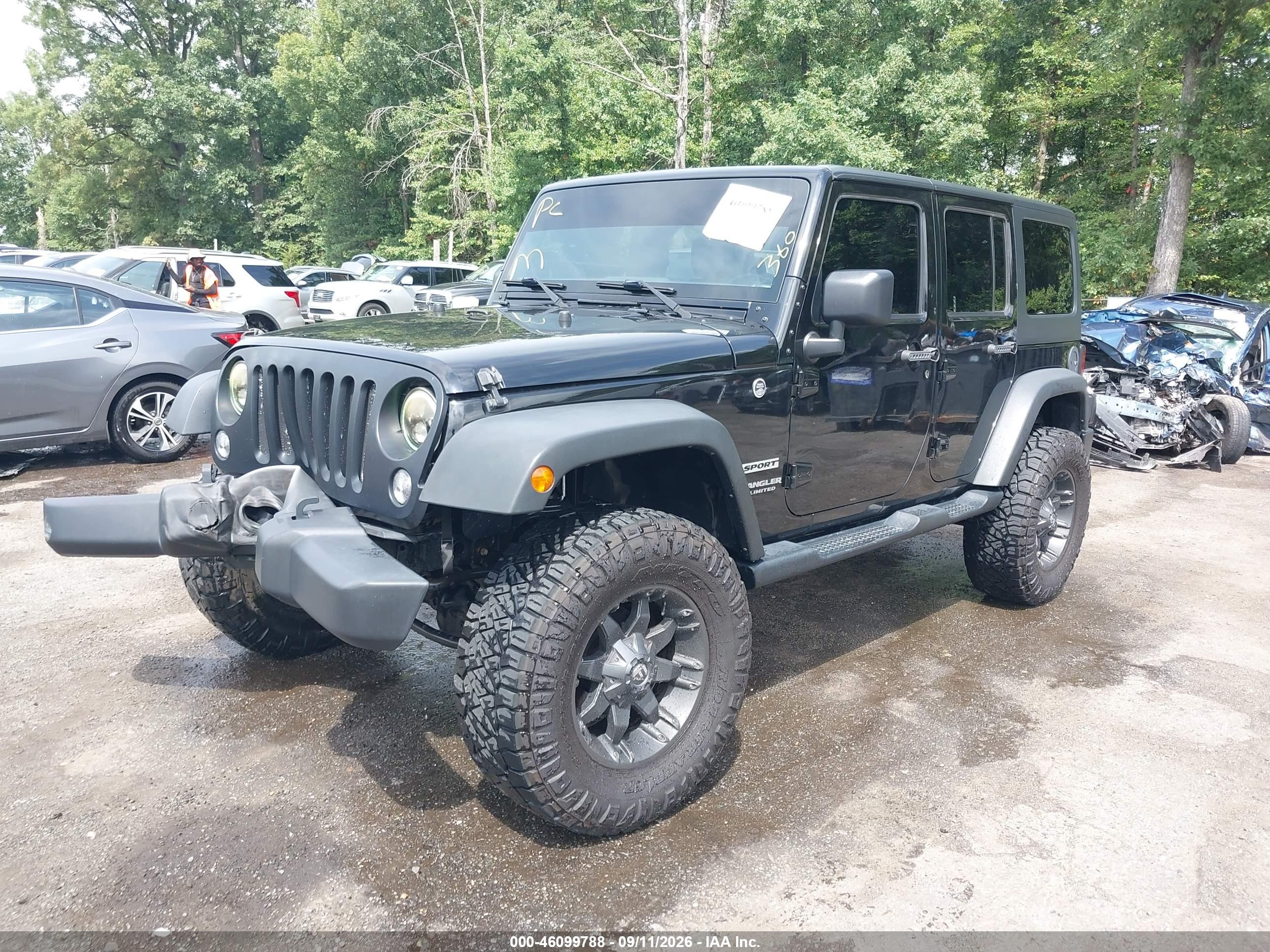 2017 JEEP WRANGLER UNLIMITED SPORT 4X4 — I2