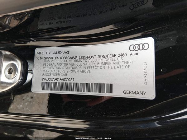 2015 AUDI S5 3.0T PREMIUM PLUS — I9