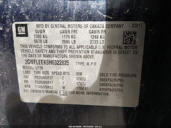 2017 CHEVROLET EQUINOX LS — I9