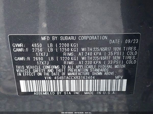 2024 SUBARU OUTBACK PREMIUM — I9