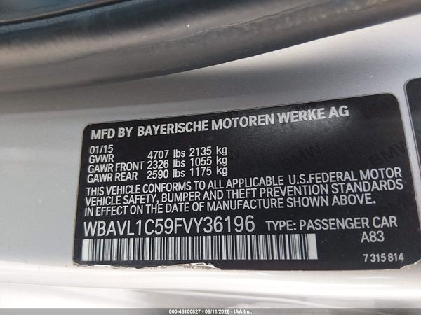 2015 BMW X1 XDRIVE28I — I9