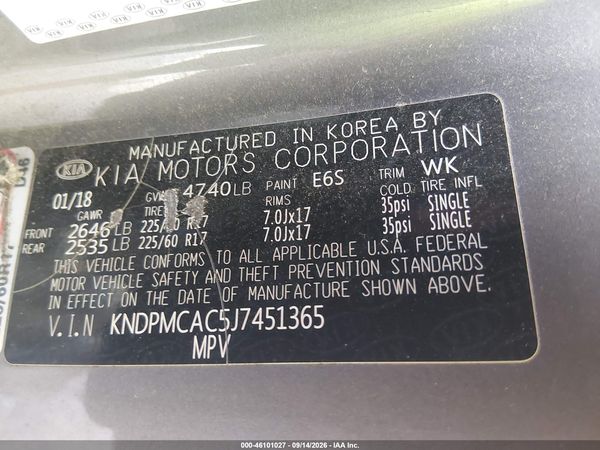2018 KIA SPORTAGE LX