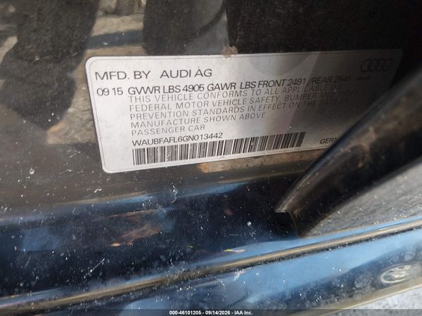 2016 AUDI A4 2.0T PREMIUM — I9