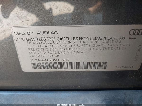 2017 AUDI A8 L 3.0T — I9