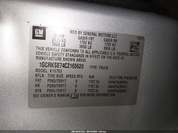 2012 CHEVROLET SILVERADO 1500 LT — I9
