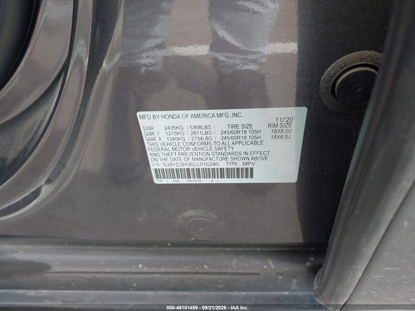 2020 ACURA MDX STANDARD — I9