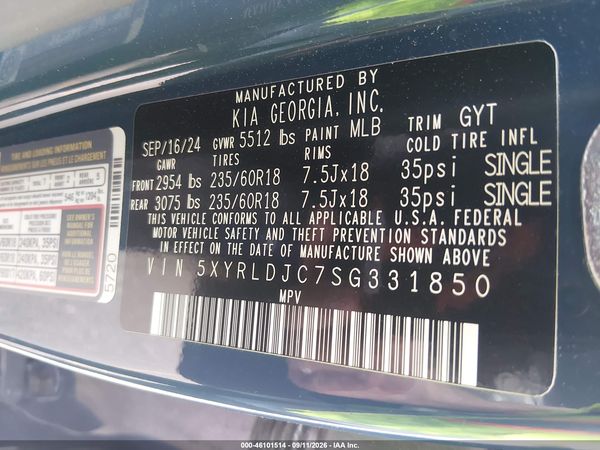 2025 KIA SORENTO S