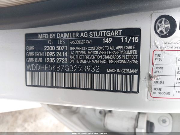 2016 MERCEDES-BENZ E 350 E350 — I9