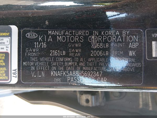 2017 KIA FORTE LX — I9