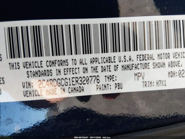 2014 DODGE GRAND CARAVAN SXT — I9
