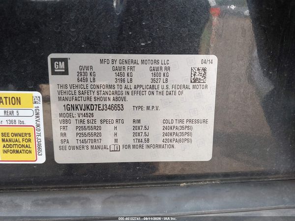 2014 CHEVROLET TRAVERSE LTZ — I9
