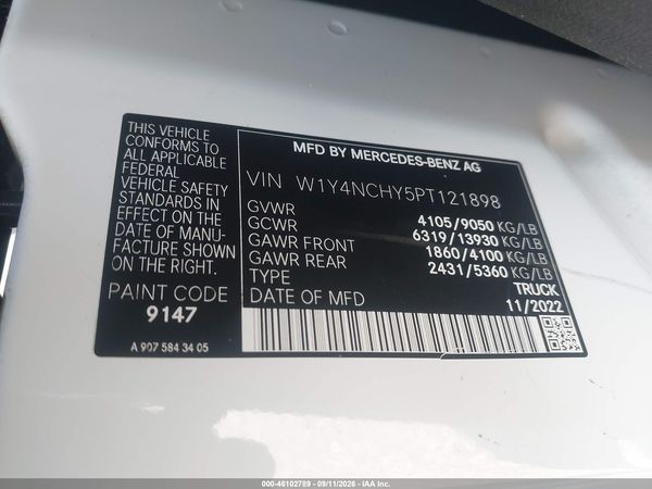 2023 MERCEDES-BENZ SPRINTER 2500 — I9