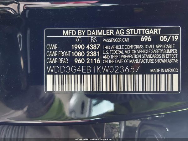 2019 MERCEDES-BENZ A 220 A220 — I9