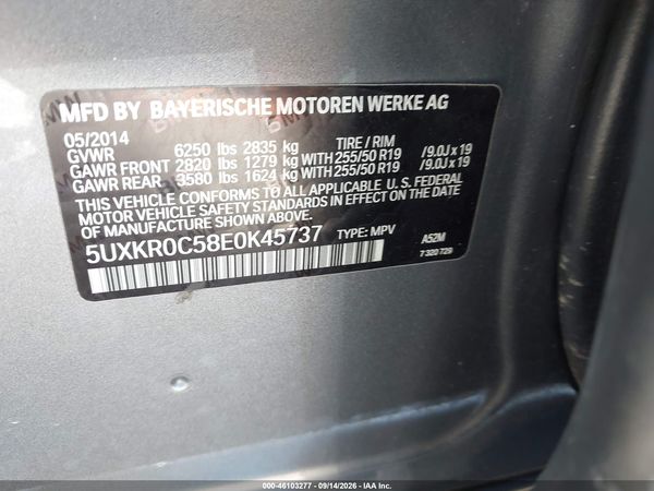 2014 BMW X5 XDRIVE35I — I9