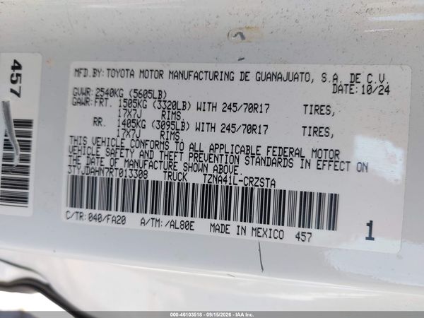 2024 TOYOTA TACOMA SR — I9