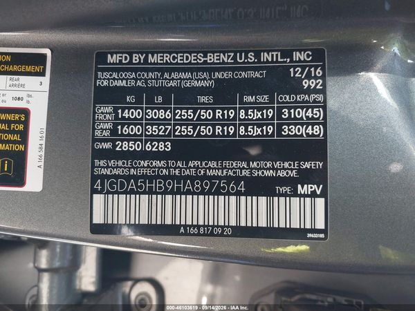 2017 MERCEDES-BENZ GLE 350 4MATIC — I9