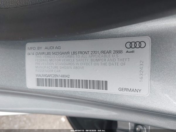 2014 AUDI A7 3.0T PREMIUM PLUS — I9