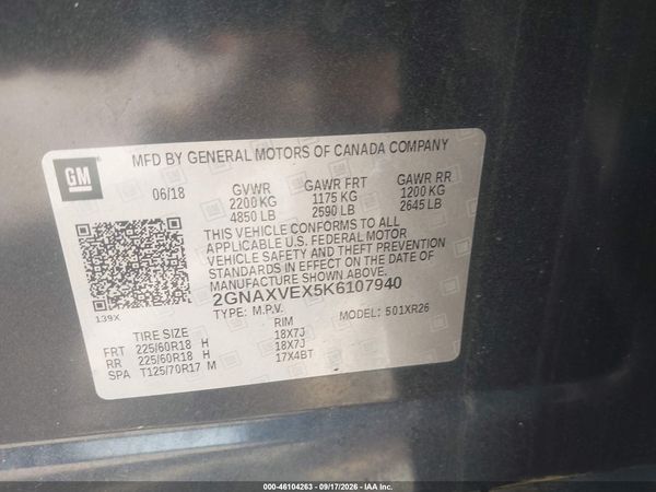 2019 CHEVROLET EQUINOX LT — I9