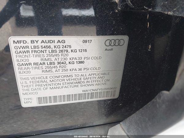 2018 AUDI Q5 — I9