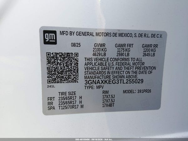 2026 CHEVROLET EQUINOX FWD ACTIV — I9