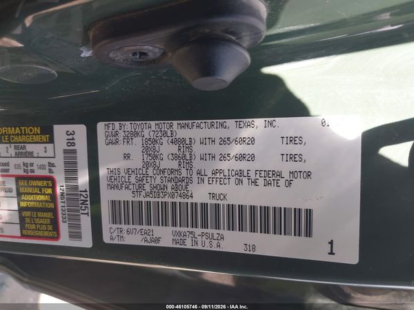 2023 TOYOTA TUNDRA LIMITED — I9