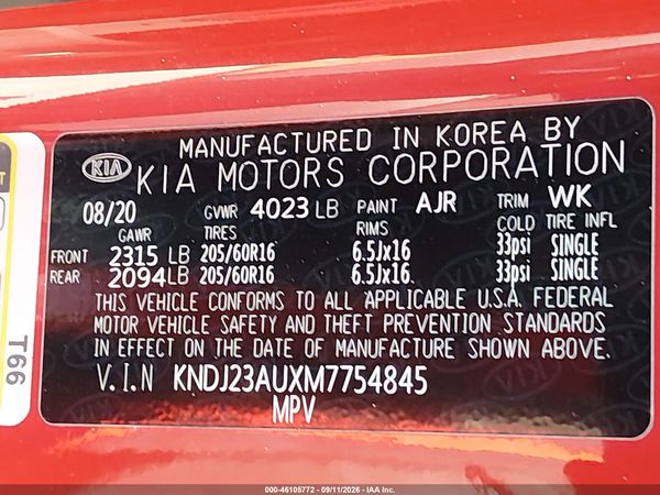 2021 KIA SOUL S